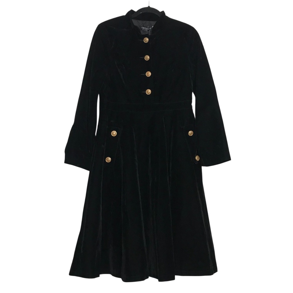 Classic Black Long-Sleeve Fit & Flare Dress - Picture 3 of 15